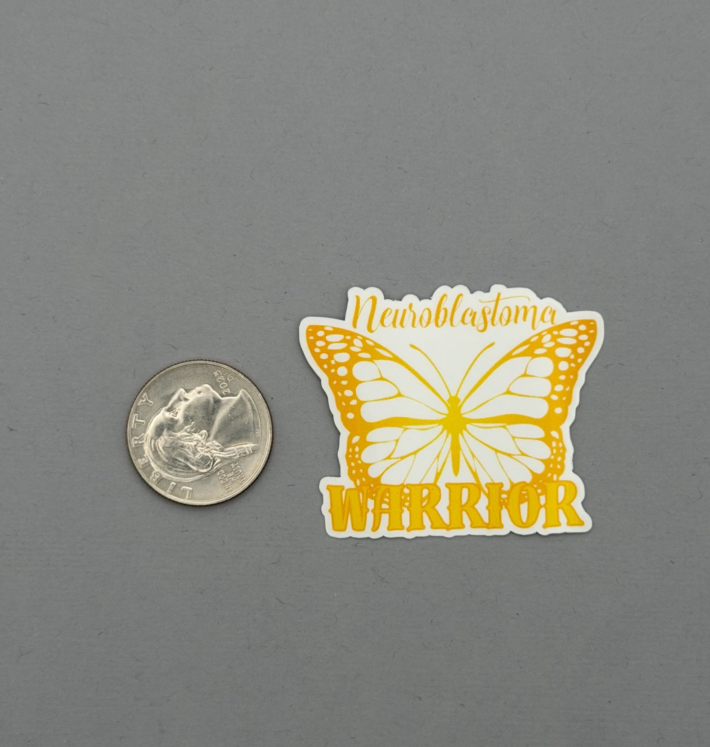 Neuroblastoma Warrior Butterfly Sticker