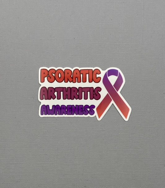 Psoriatic Arthritis Awareness with Ribbon Sticker