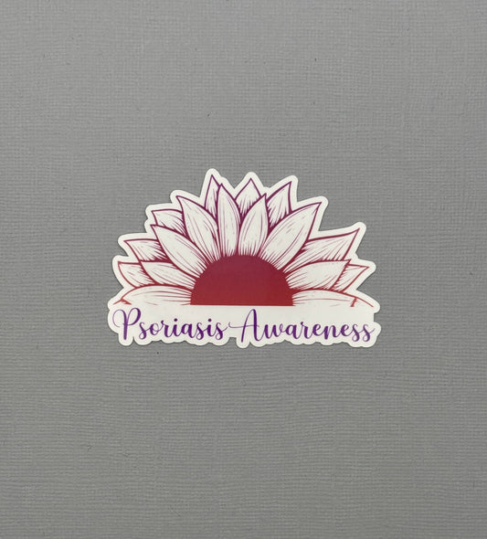 Psoriasis Awareness Sunflower Sticker