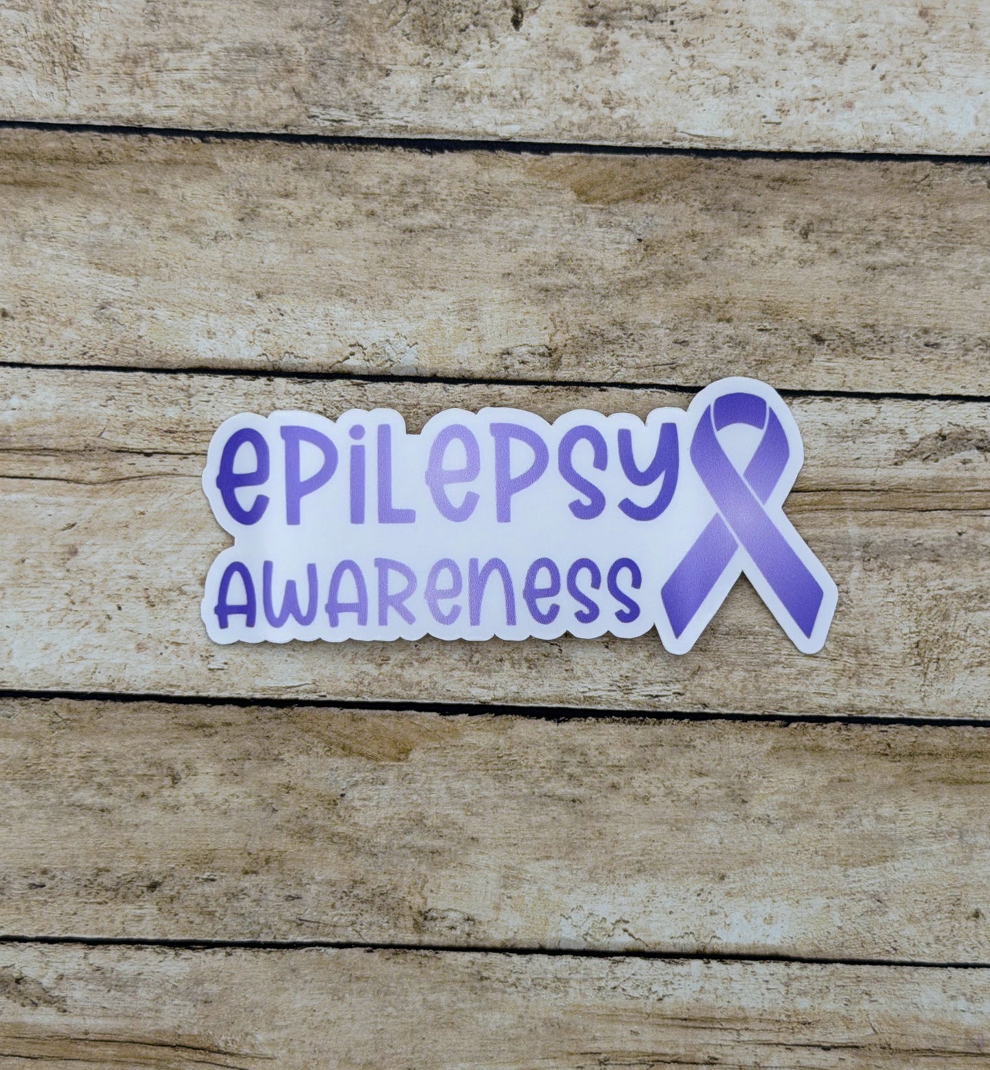 Epilepsy Awareness with Ribbon Sticker