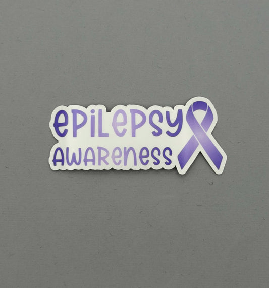 Epilepsy Awareness with Ribbon Sticker