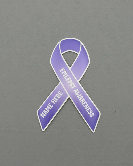 Epilepsy Awareness Custom Ribbon Sticker