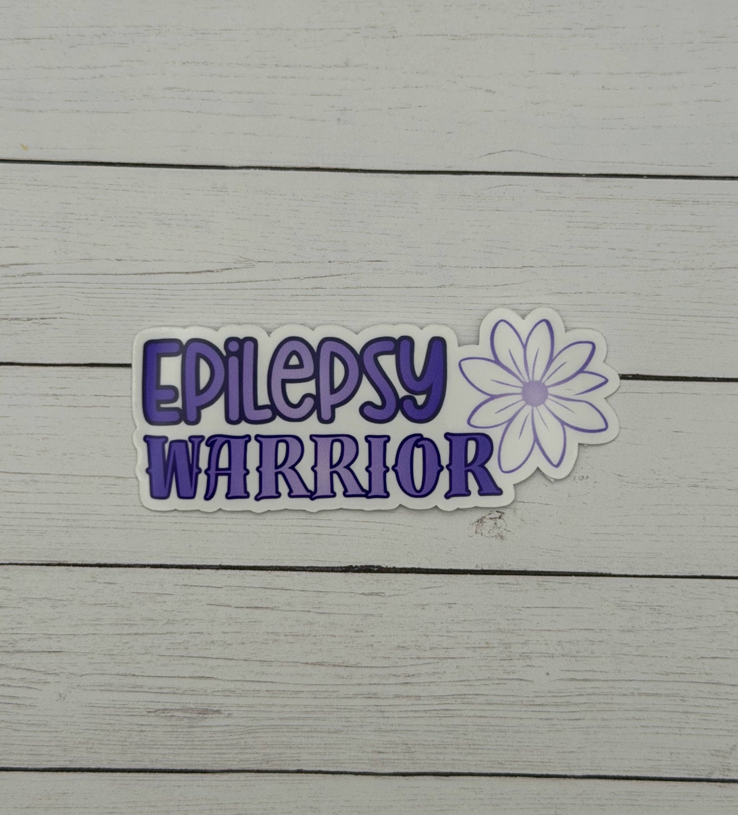 Epilepsy Warrior Flower Sticker