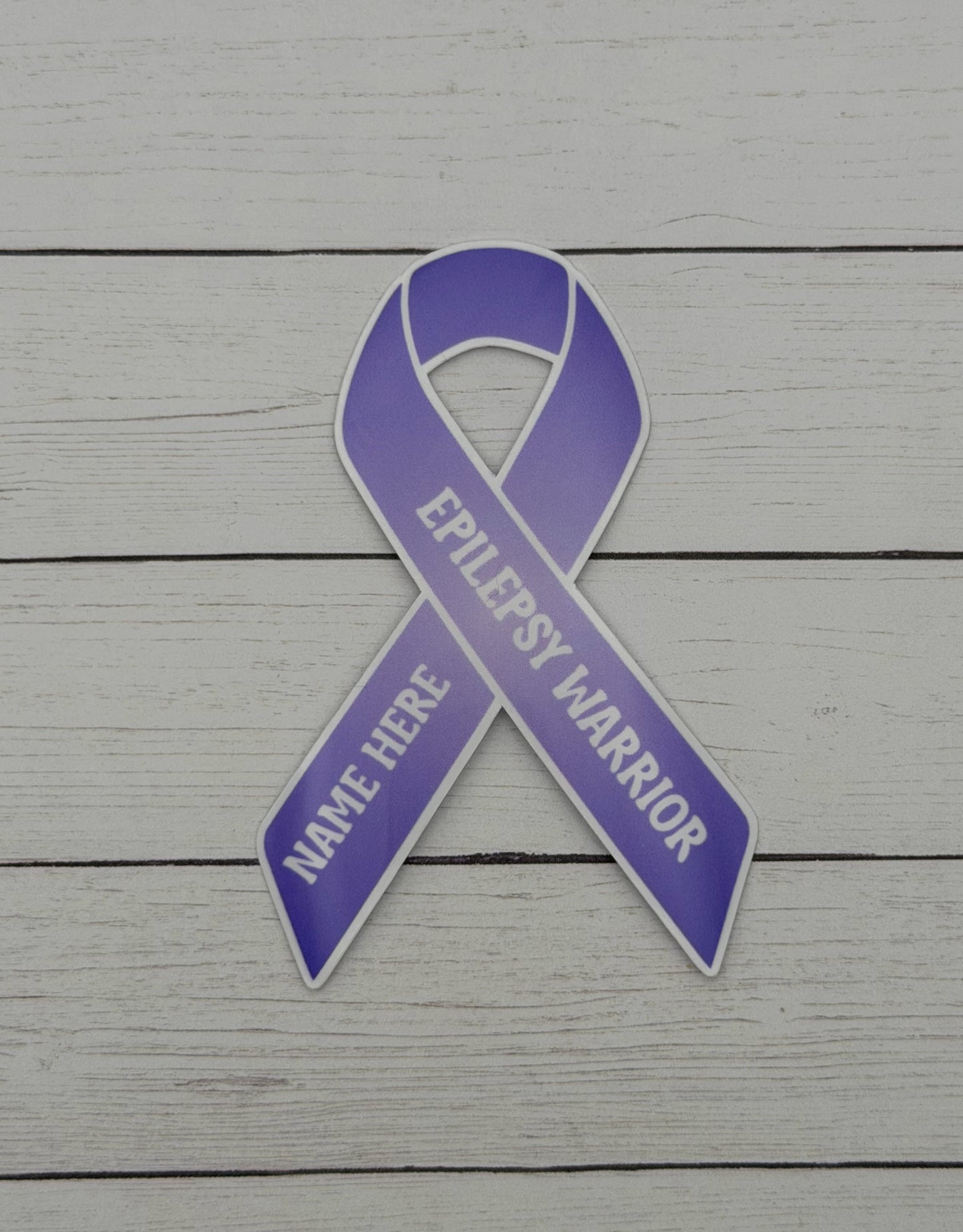Epilepsy Warrior Custom Ribbon Sticker