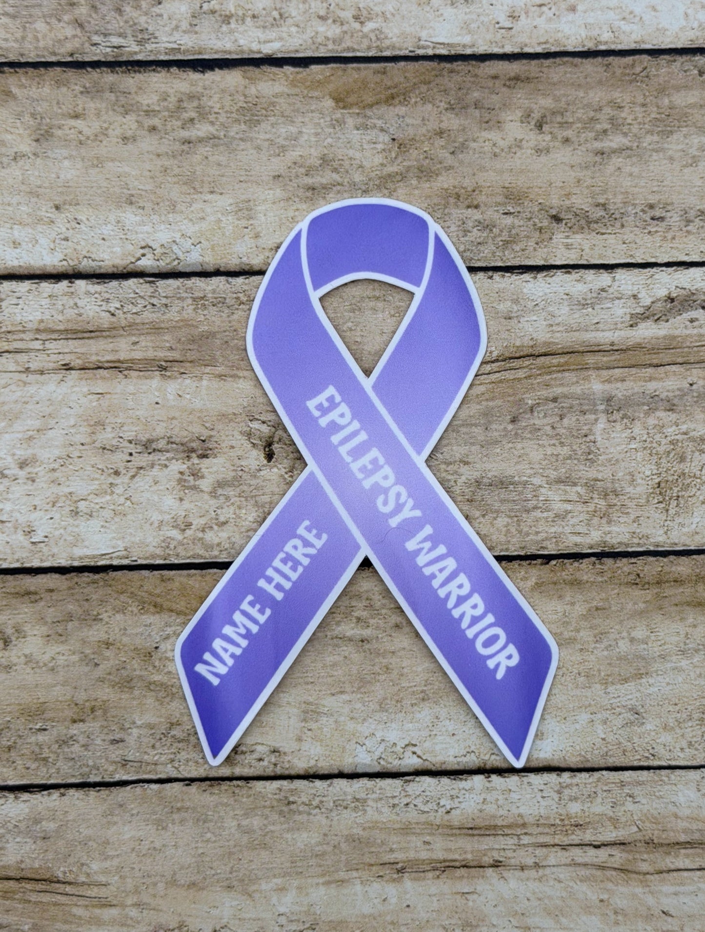 Epilepsy Warrior Custom Ribbon Sticker