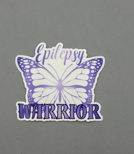Epilepsy Warrior Butterfly Sticker