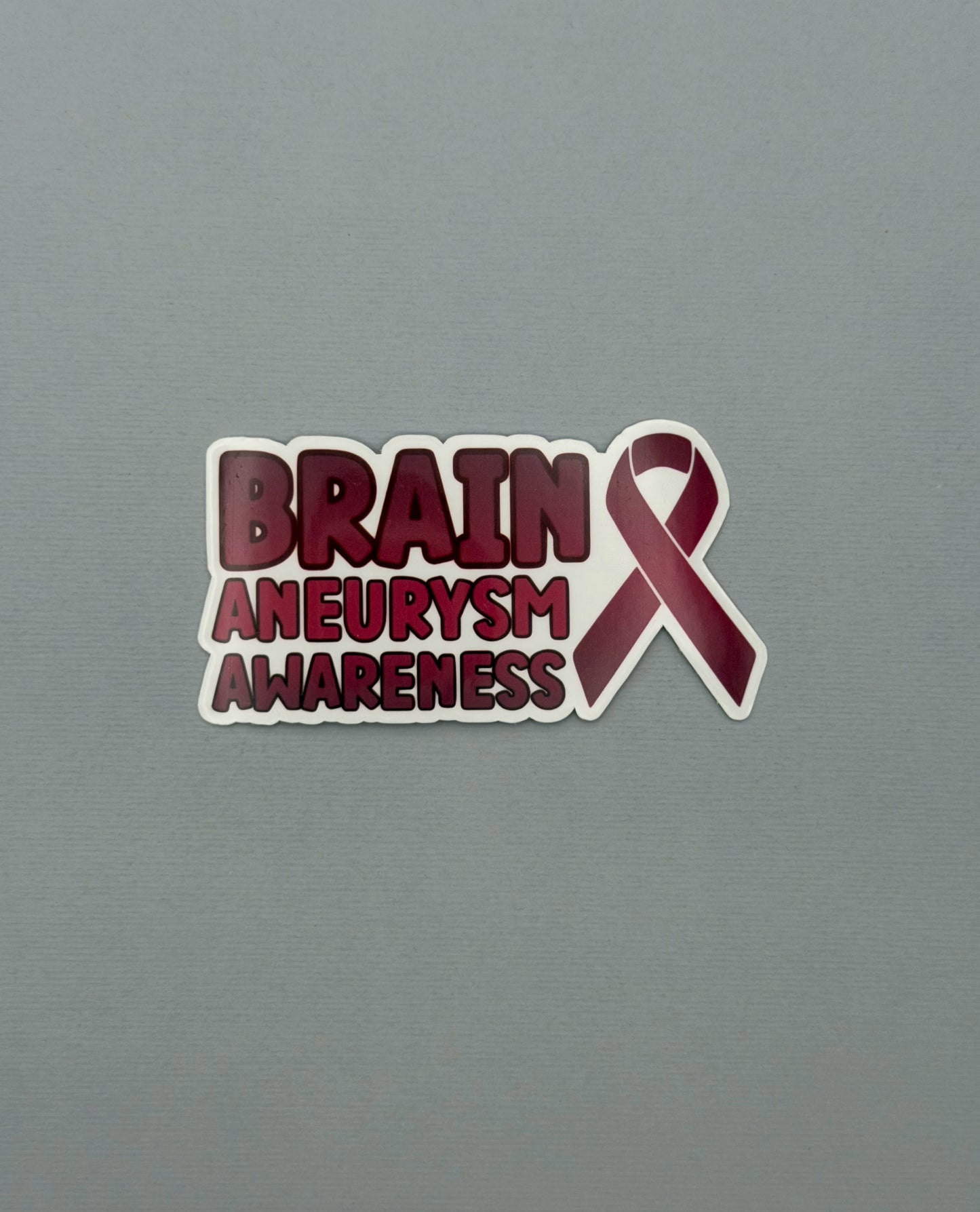 Brain Aneurysm Awareness with Ribbon Sticker or Magnet
