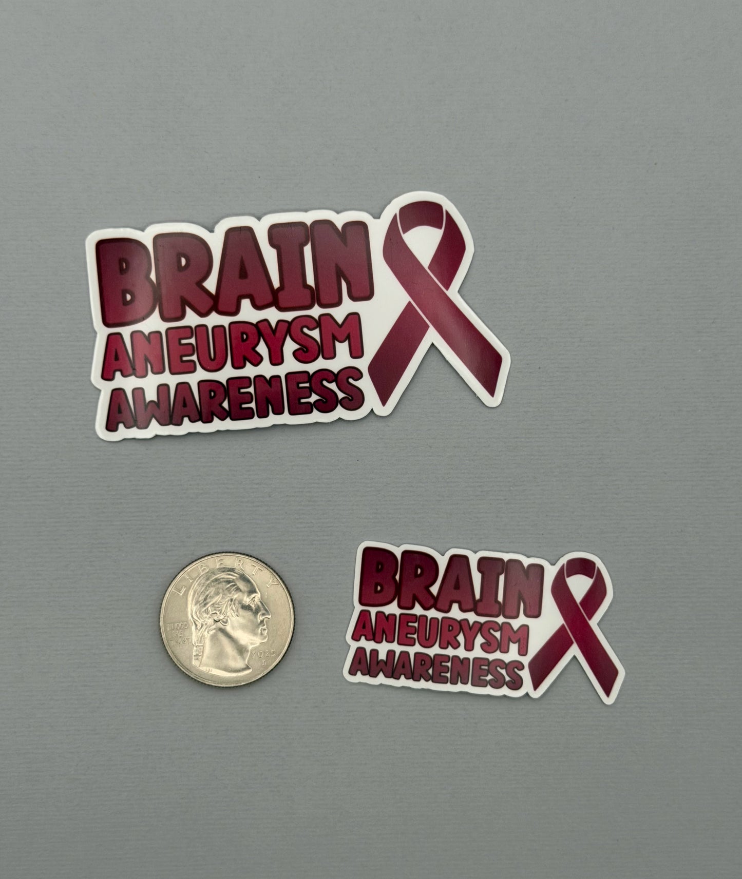 Brain Aneurysm Awareness with Ribbon Sticker or Magnet