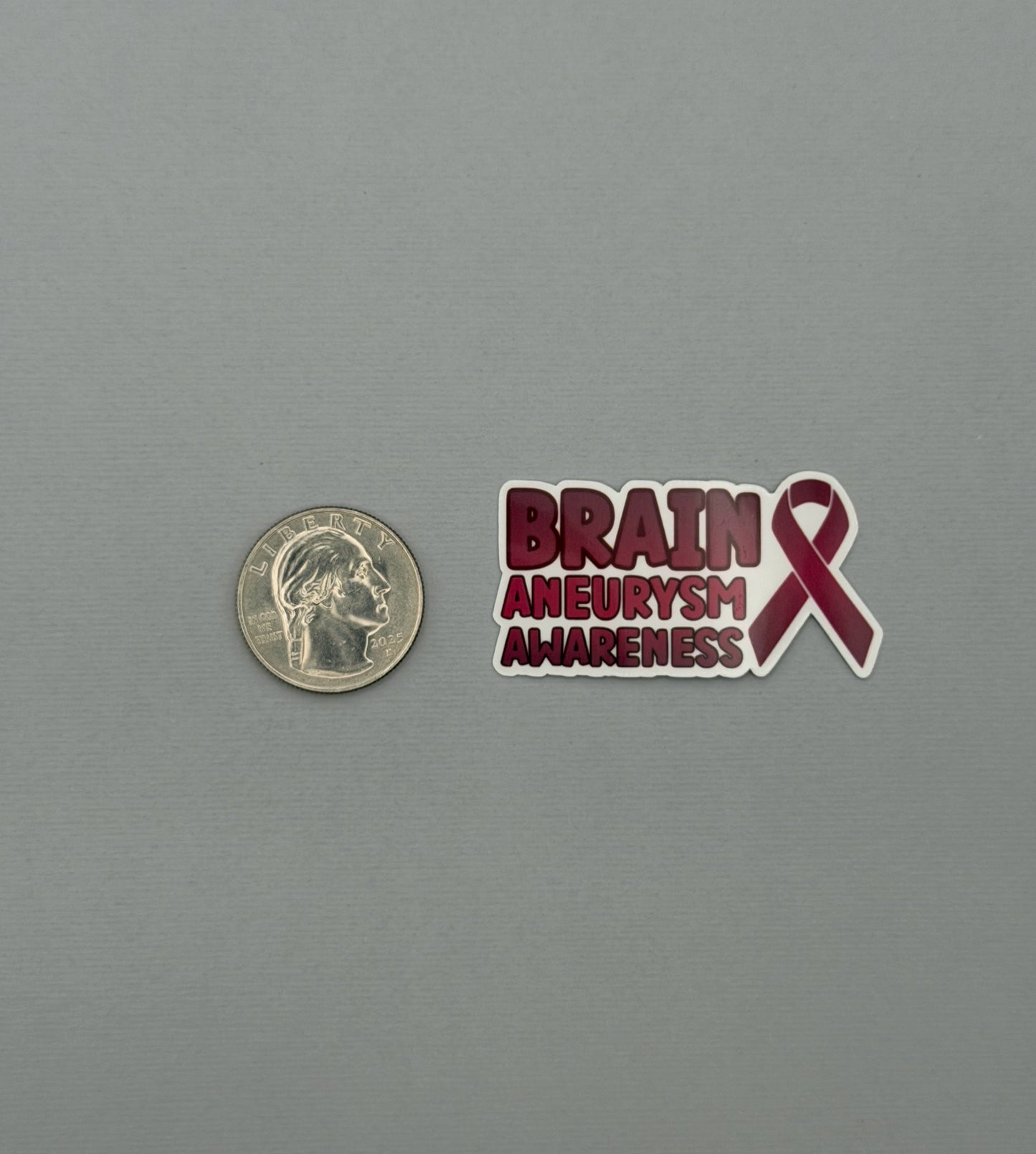 Brain Aneurysm Awareness with Ribbon Sticker or Magnet