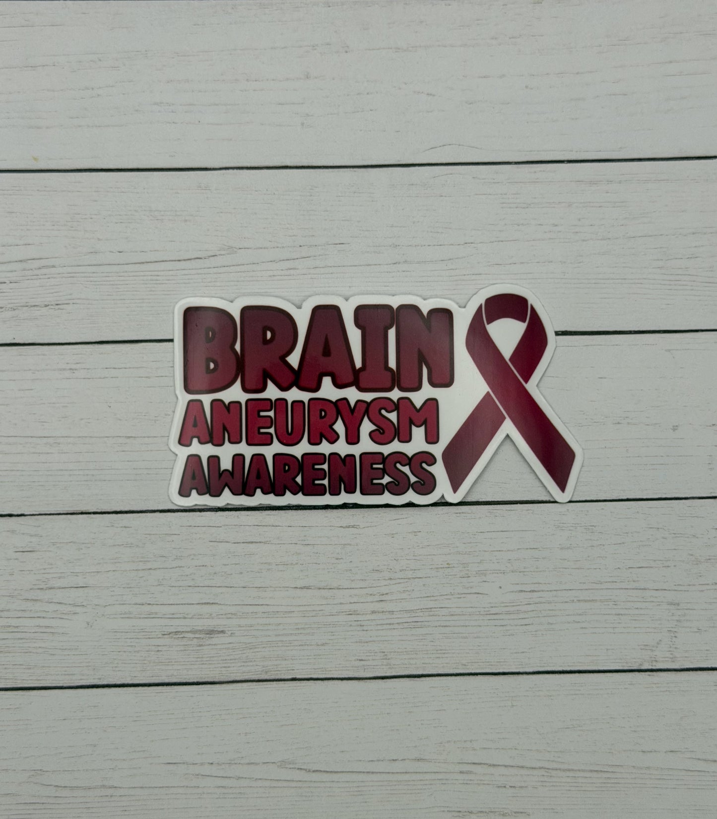 Brain Aneurysm Awareness with Ribbon Sticker or Magnet