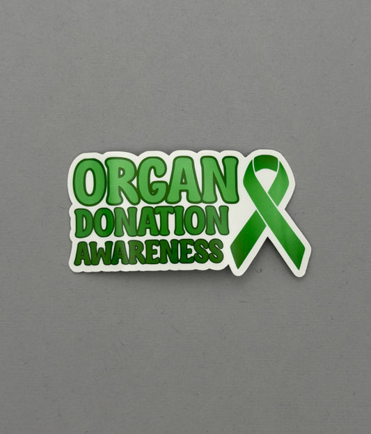 Organ Donation Awareness with Ribbon Sticker