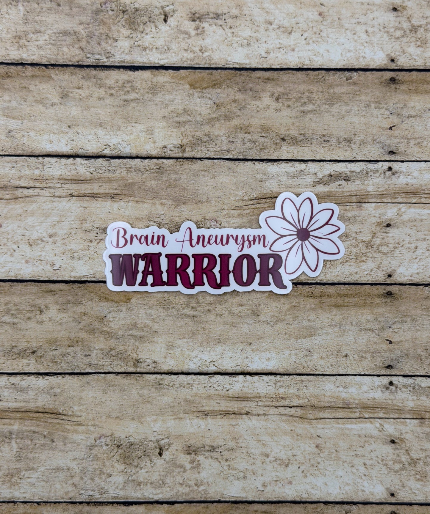 Brain Aneurysm Warrior Flower Sticker or Magnet