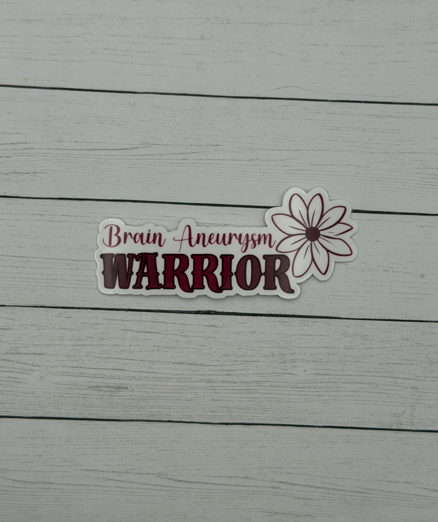 Brain Aneurysm Warrior Flower Sticker or Magnet