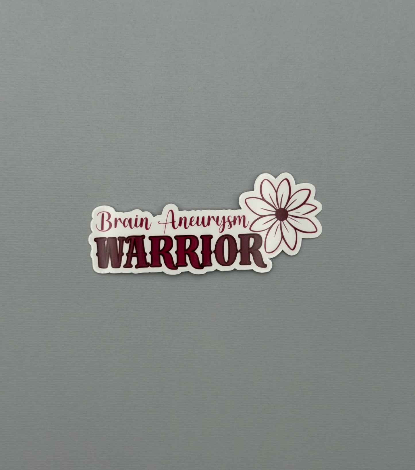 Brain Aneurysm Warrior Flower Sticker or Magnet