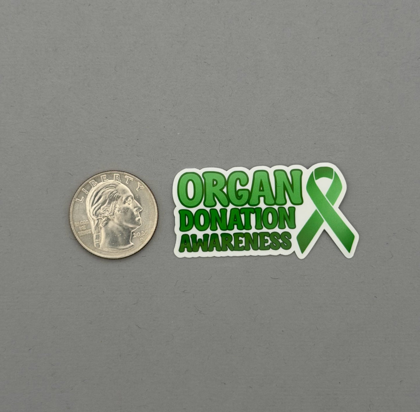Organ Donation Awareness with Ribbon Sticker