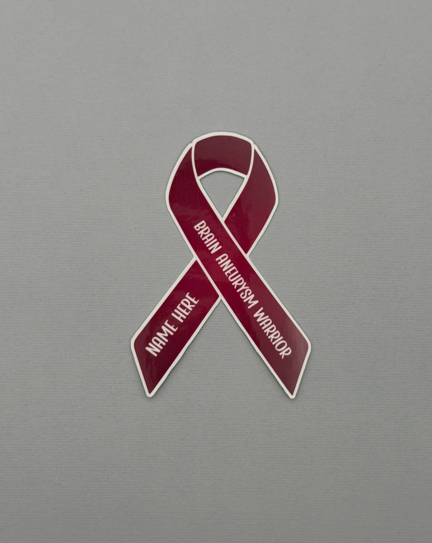Brain Aneurysm Warrior Custom Ribbon Sticker or Magnet