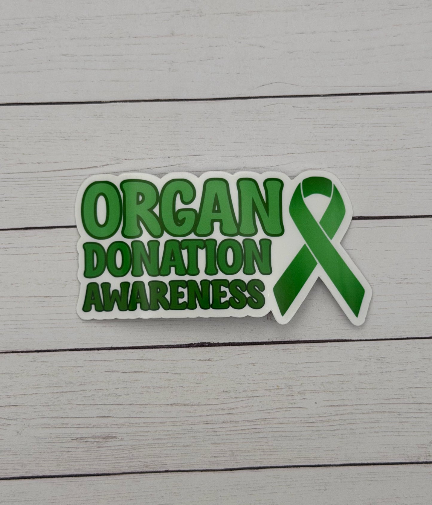 Organ Donation Awareness with Ribbon Sticker