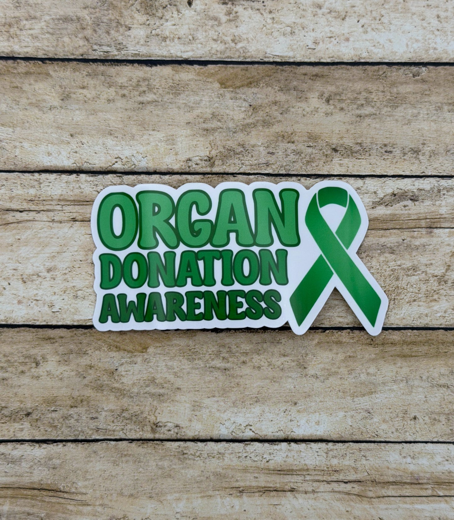 Organ Donation Awareness with Ribbon Sticker
