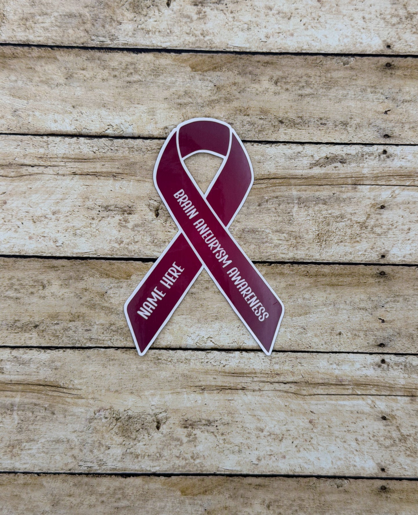 Brain Aneurysm Awareness Custom Ribbon Sticker or Magnet
