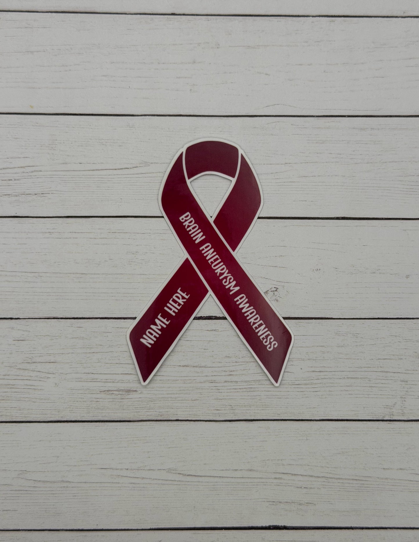 Brain Aneurysm Awareness Custom Ribbon Sticker or Magnet