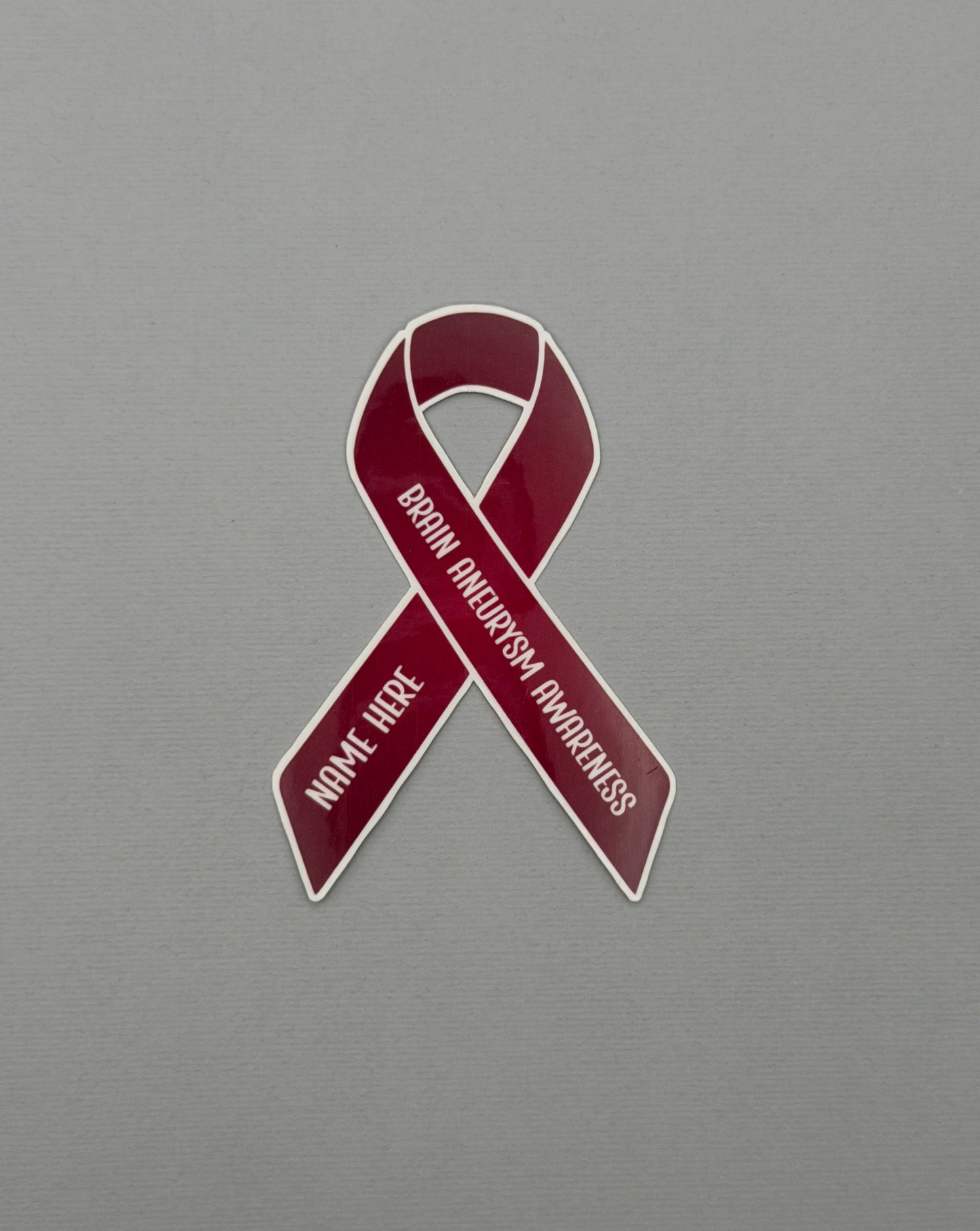 Brain Aneurysm Awareness Custom Ribbon Sticker or Magnet