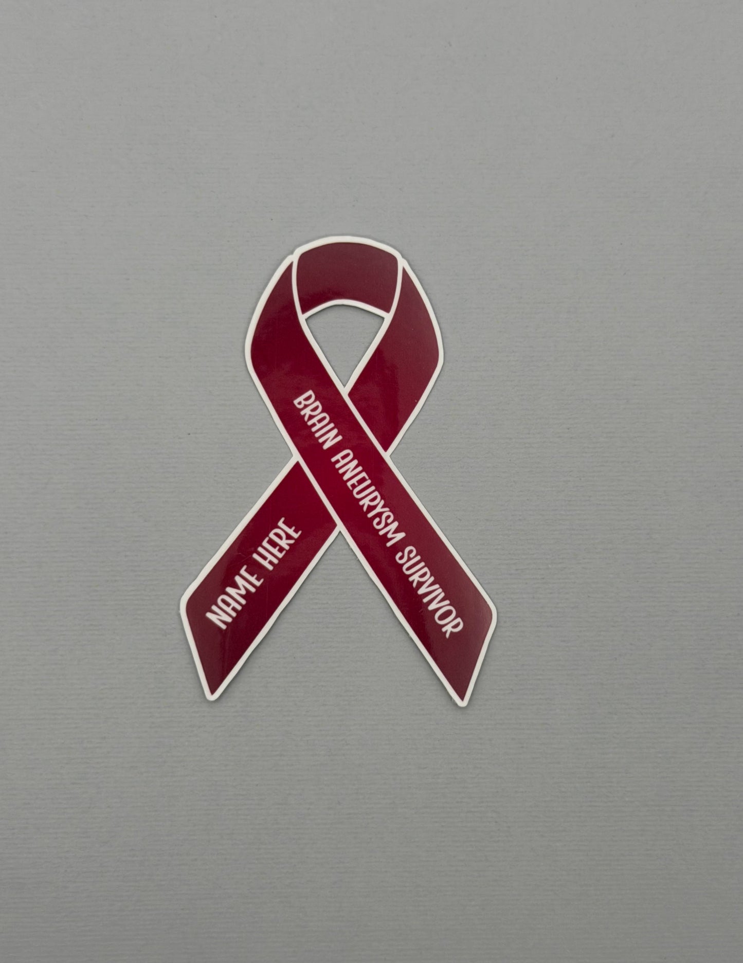 Brain Aneurysm Survivor Custom Ribbon Sticker or Magnet