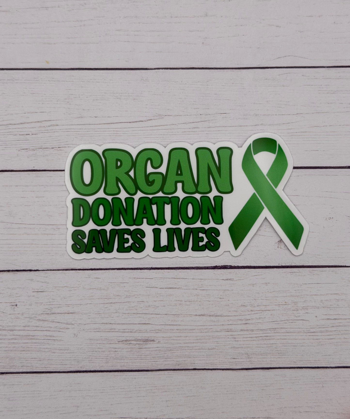 Organ Donation Saves Lives with Ribbon Sticker