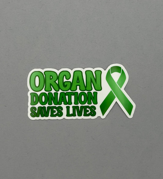 Organ Donation Saves Lives with Ribbon Sticker