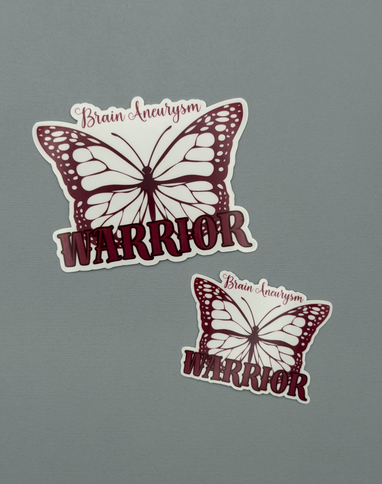 Brain Aneurysm Warrior Butterfly Sticker or Magnet