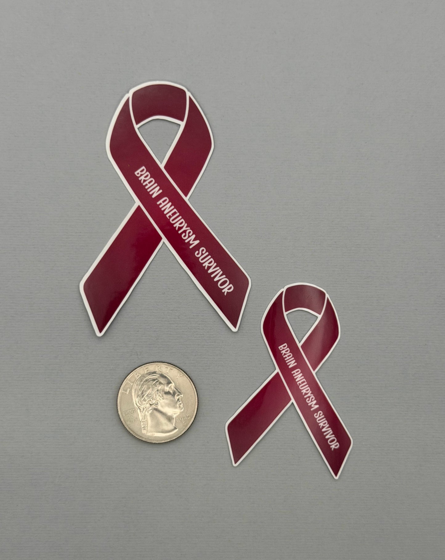 Brain Aneurysm Survivor Ribbon Sticker or Magnet