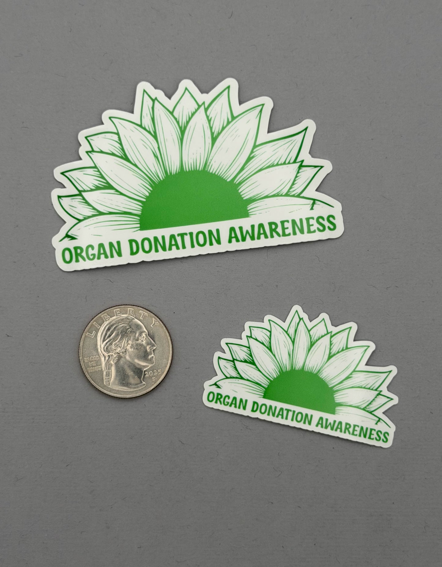 Organ Donation Awareness Sunflower Sticker