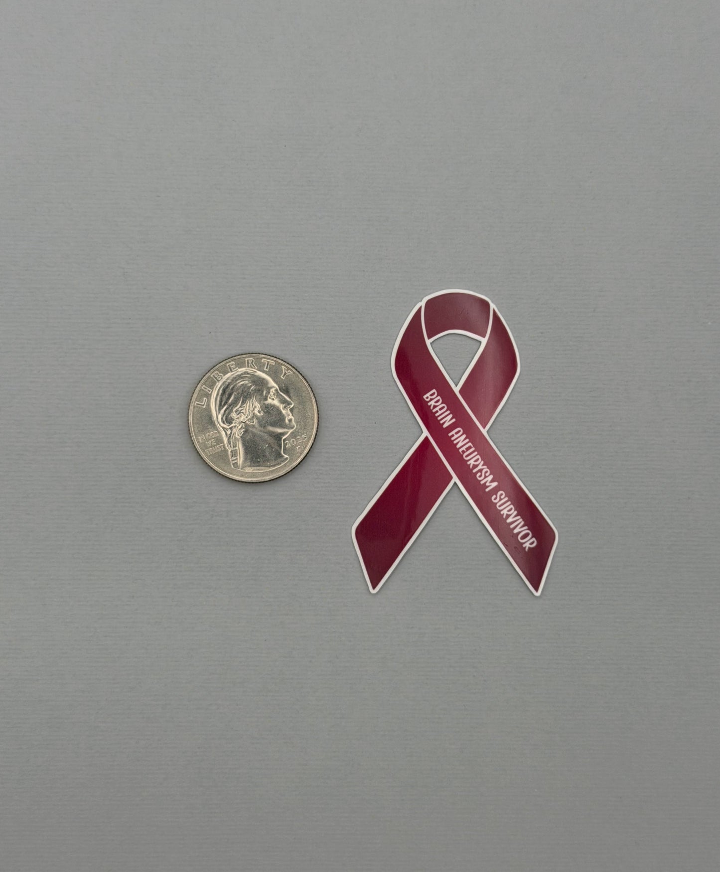 Brain Aneurysm Survivor Ribbon Sticker or Magnet