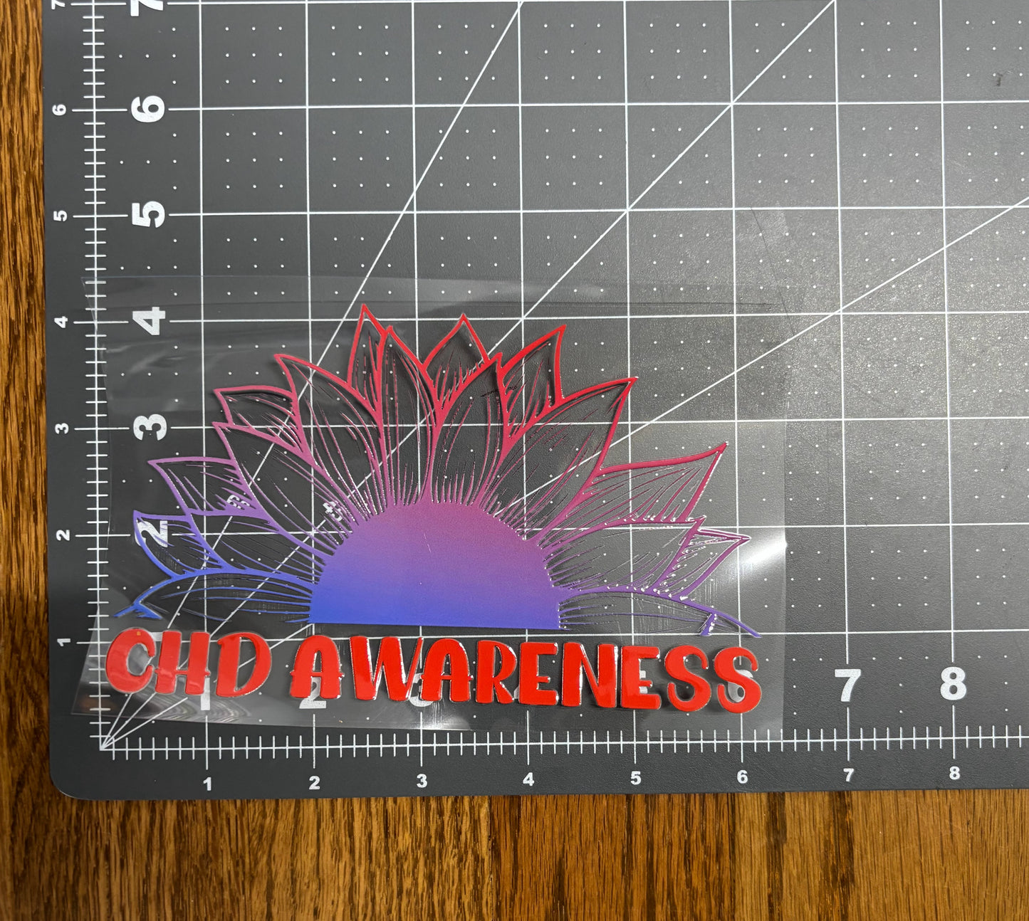 CHD Awareness Sunflower Car Decal