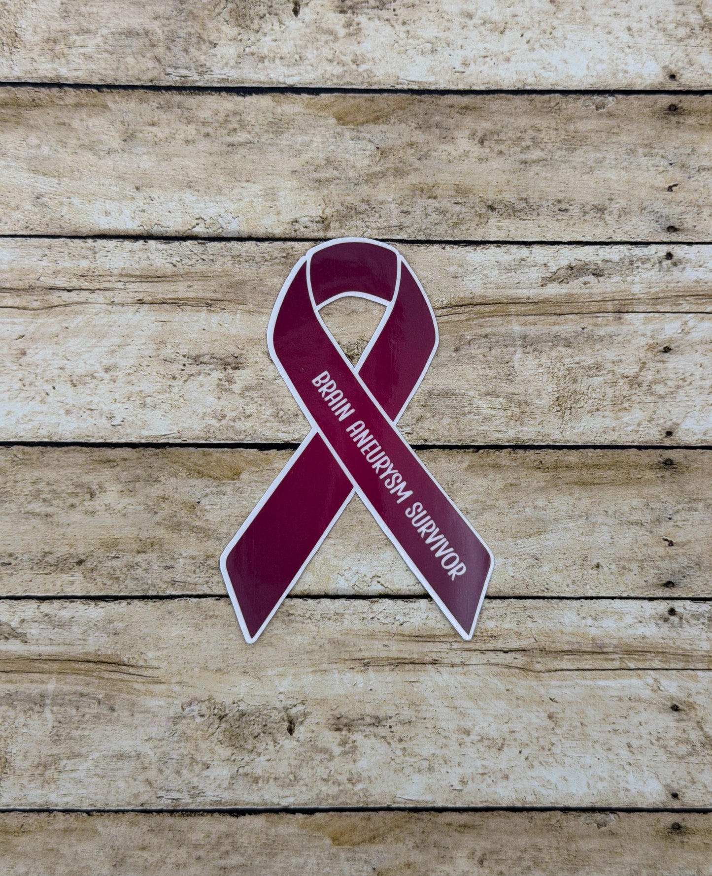 Brain Aneurysm Survivor Ribbon Sticker or Magnet