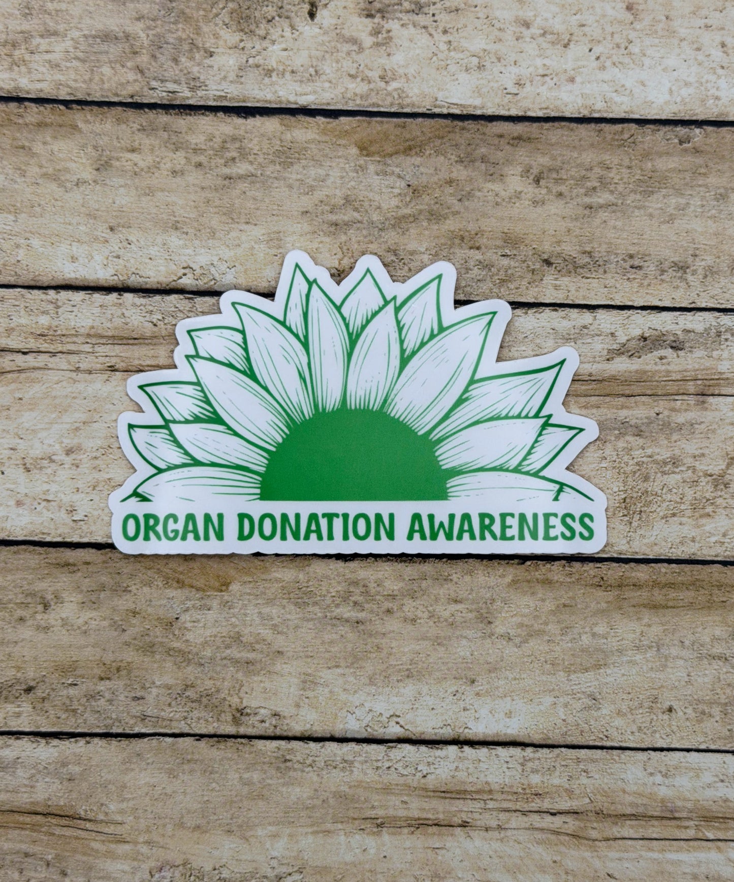 Organ Donation Awareness Sunflower Sticker