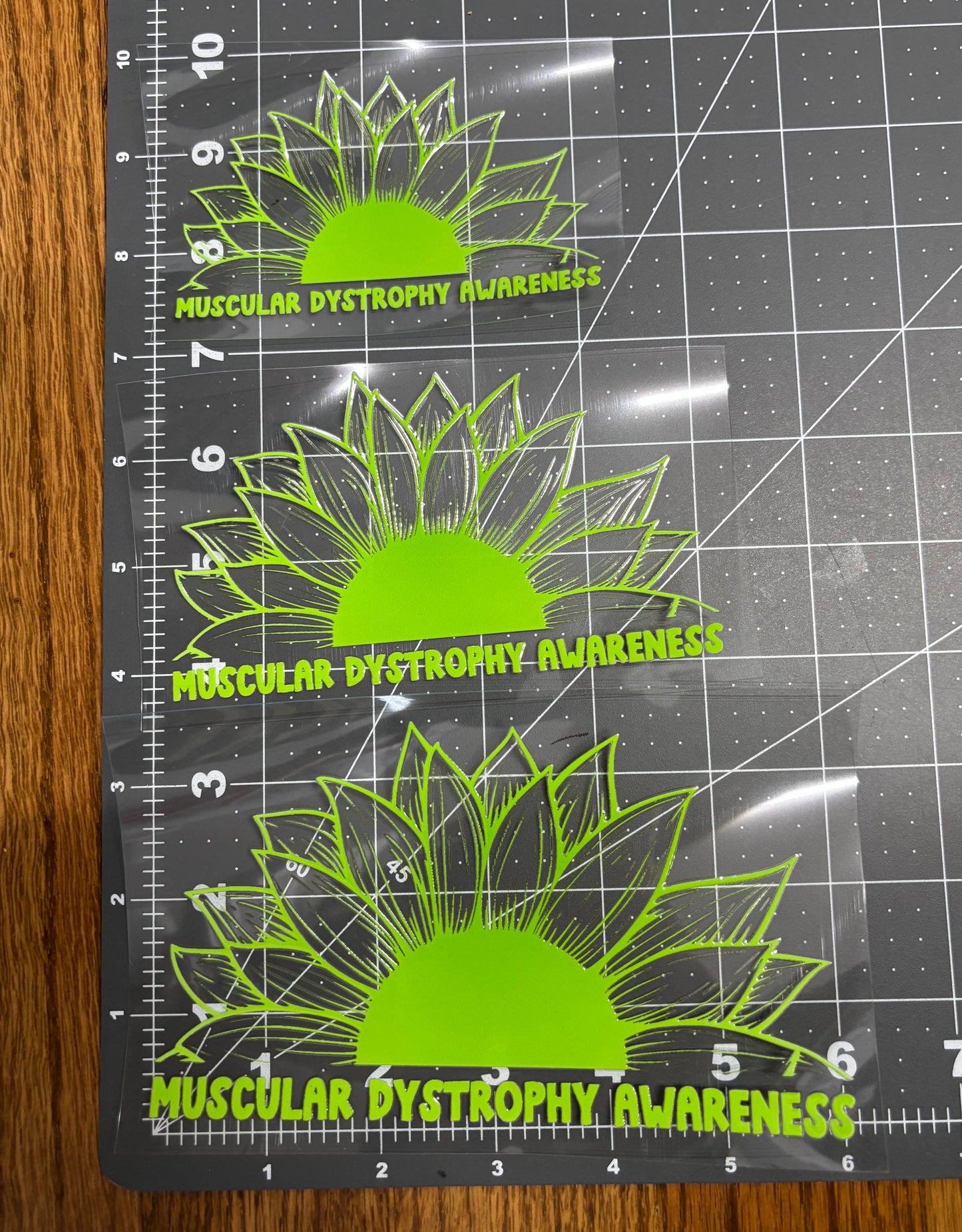 Muscular Dystrophy Awareness Sunflower Car Decal