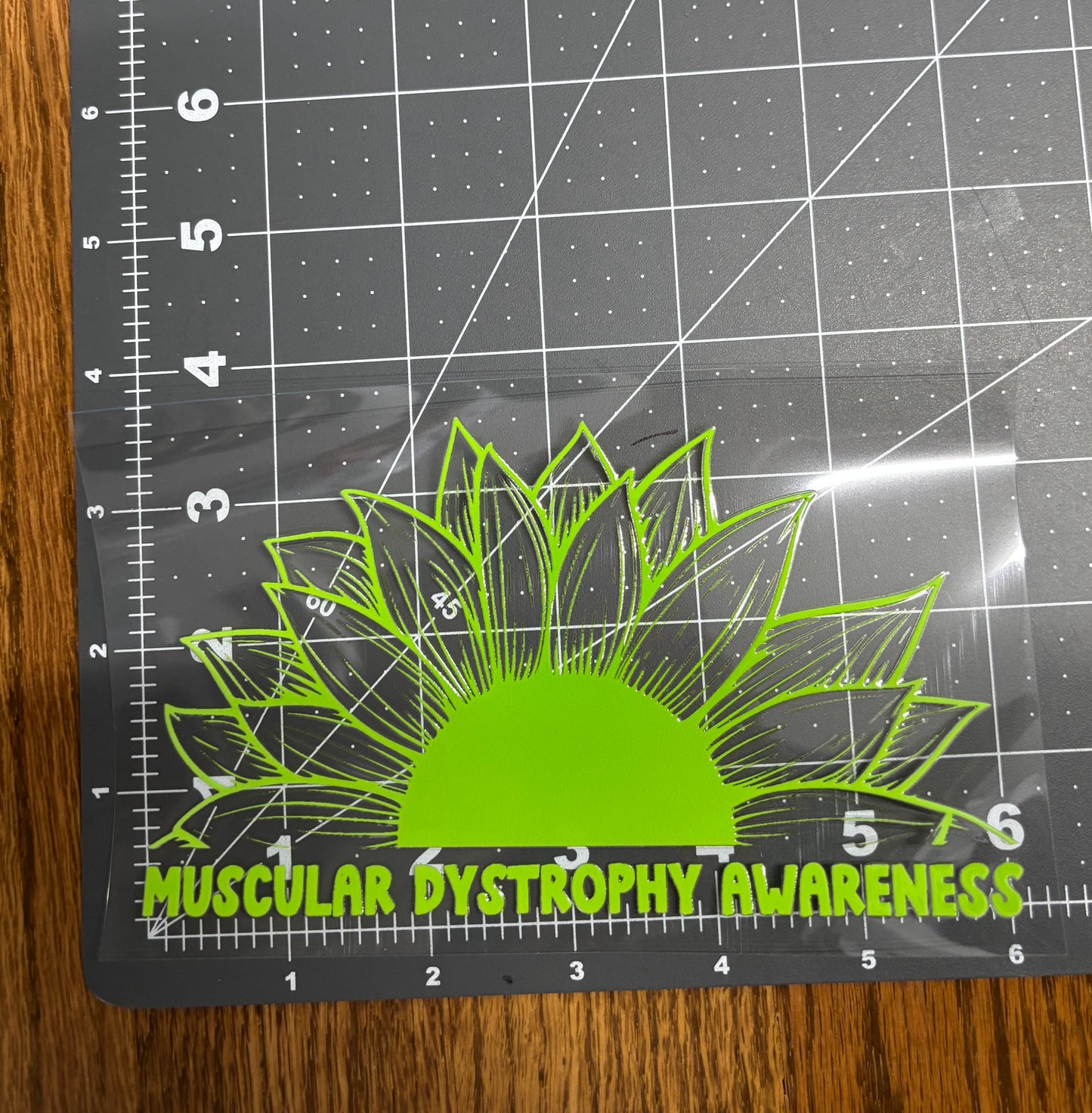 Muscular Dystrophy Awareness Sunflower Car Decal