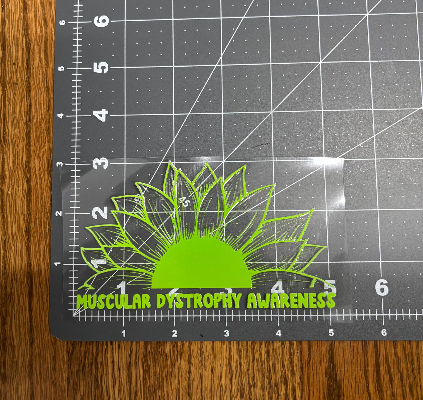 Muscular Dystrophy Awareness Sunflower Car Decal