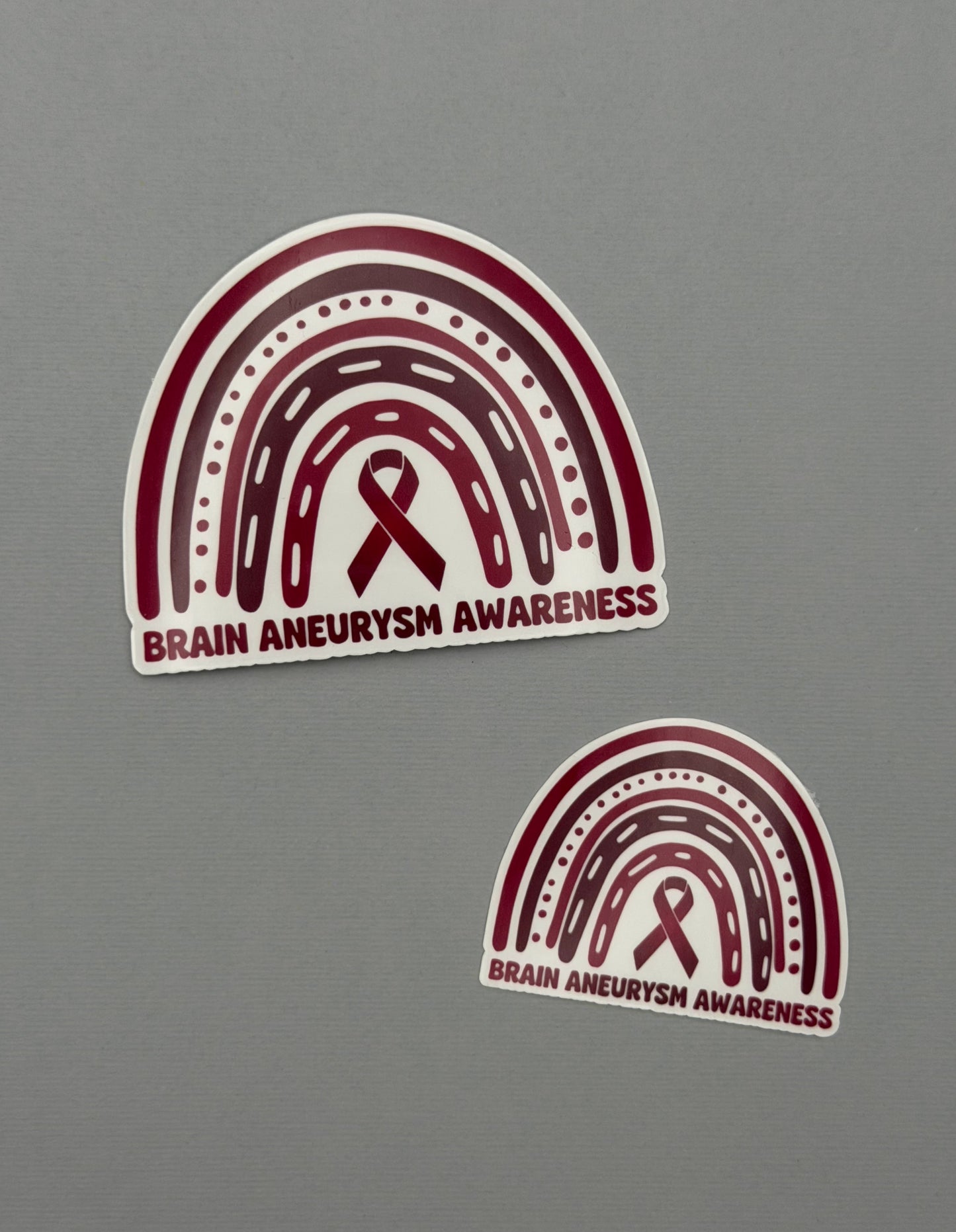 Brain Aneurysm Awareness Rainbow Sticker or Magnet