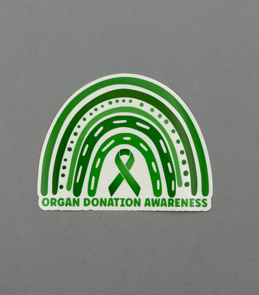 Organ Donation Awareness Rainbow Sticker