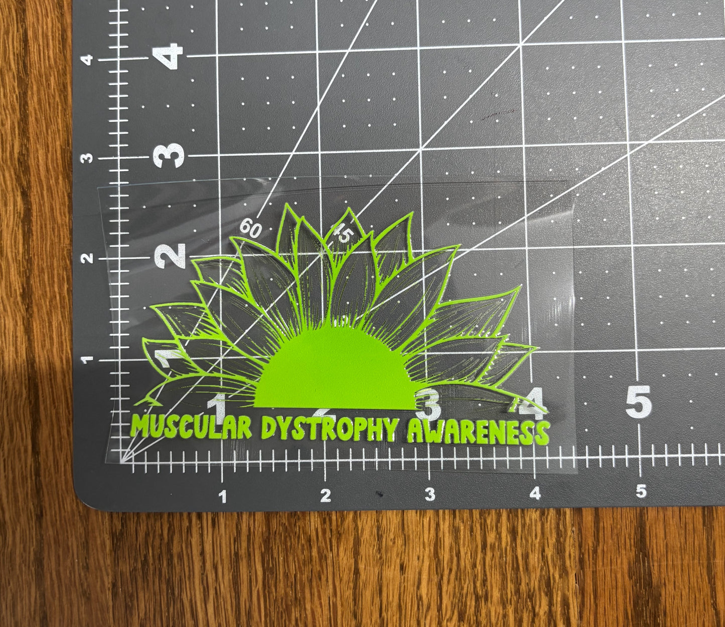 Muscular Dystrophy Awareness Sunflower Car Decal