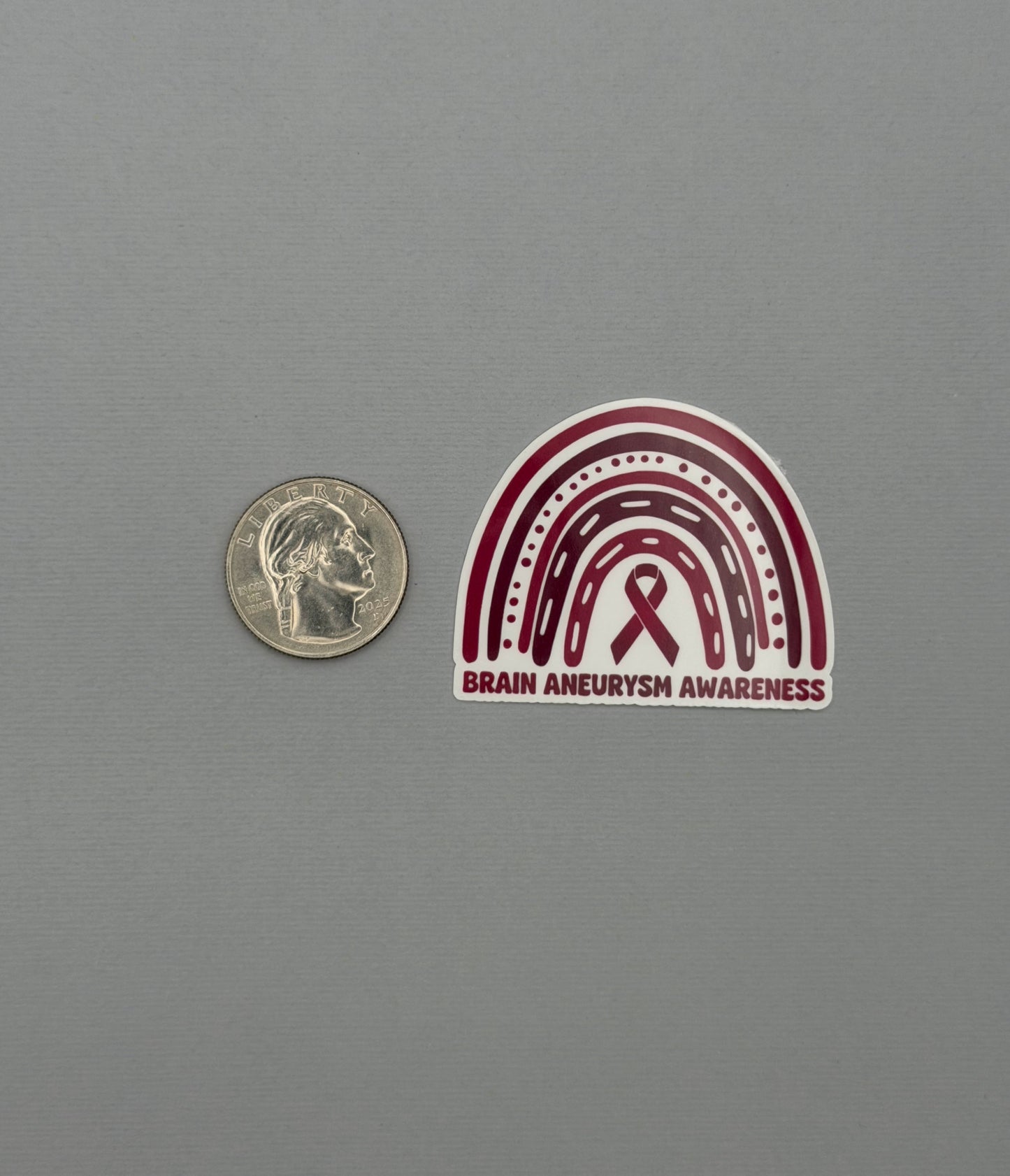 Brain Aneurysm Awareness Rainbow Sticker or Magnet