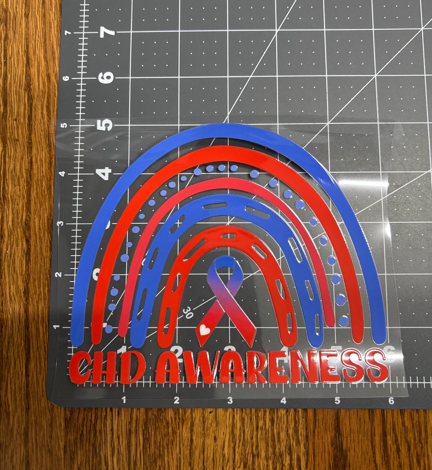 CHD Awareness Rainbow Car Decal