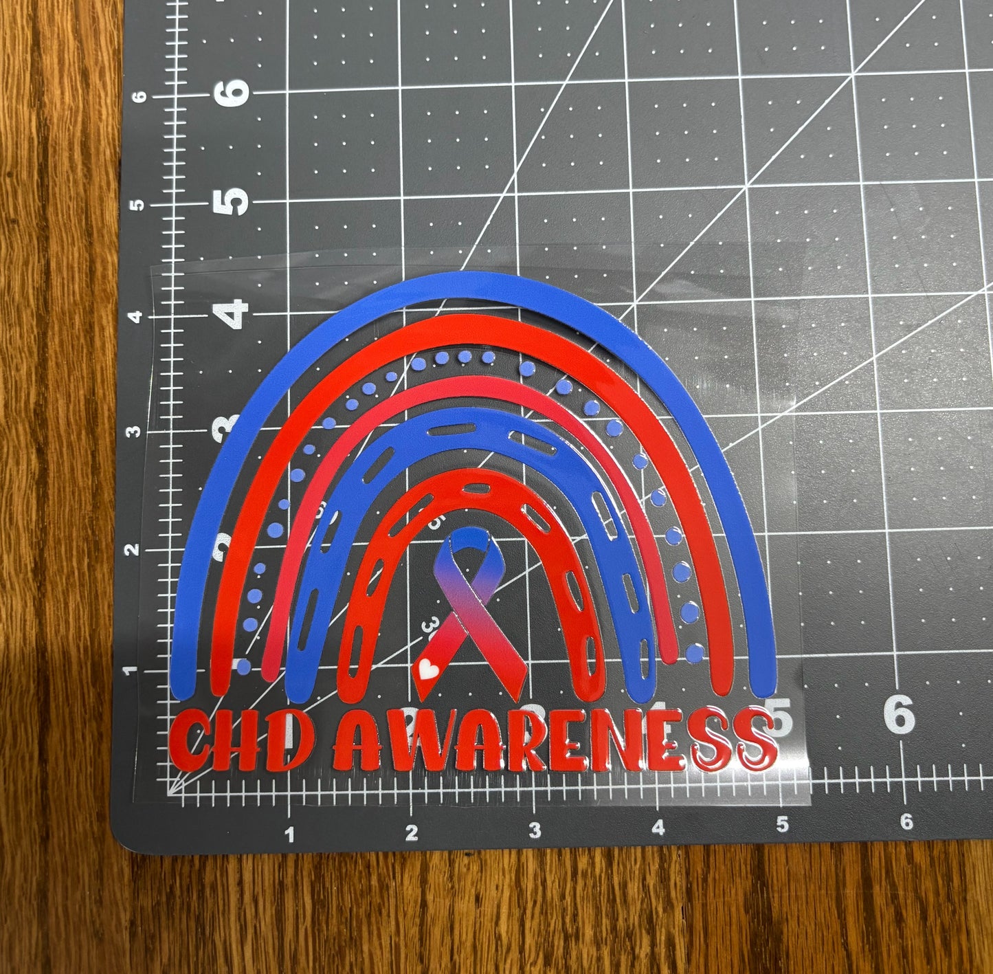 CHD Awareness Rainbow Car Decal