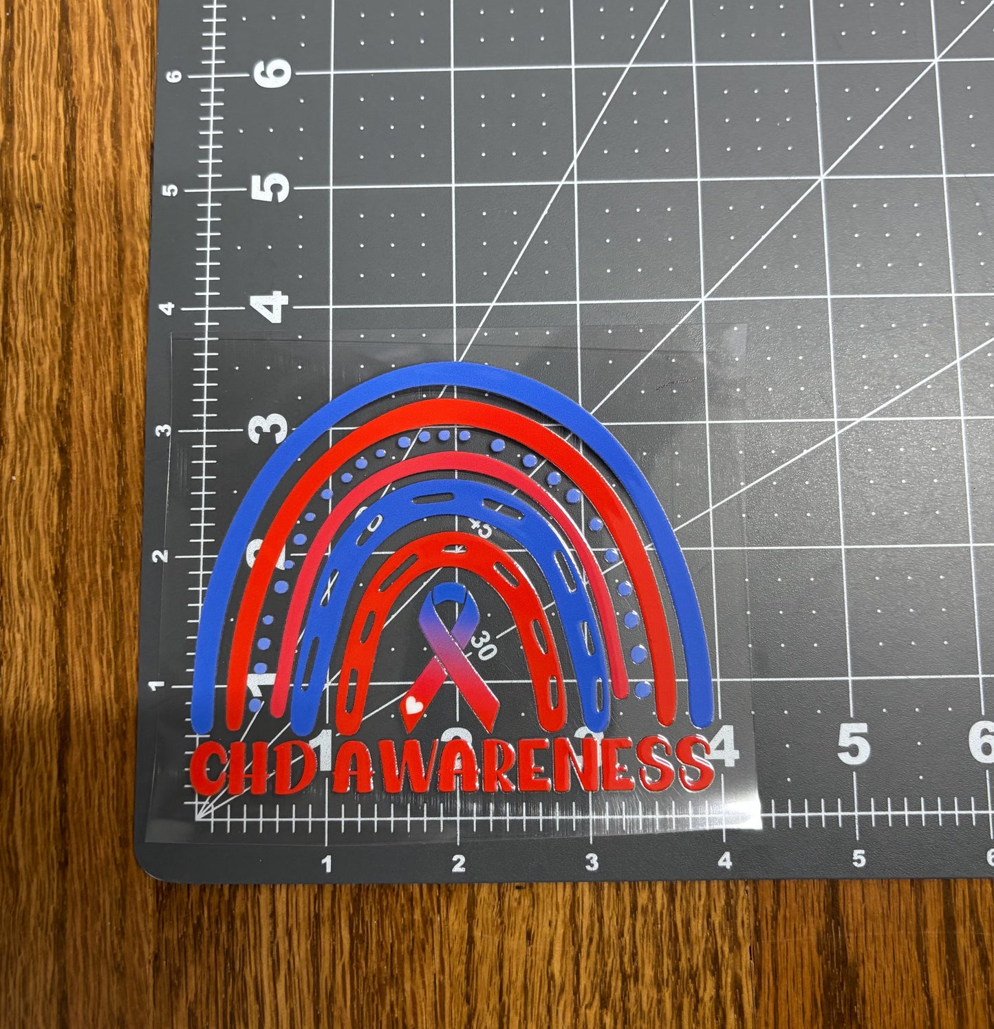 CHD Awareness Rainbow Car Decal