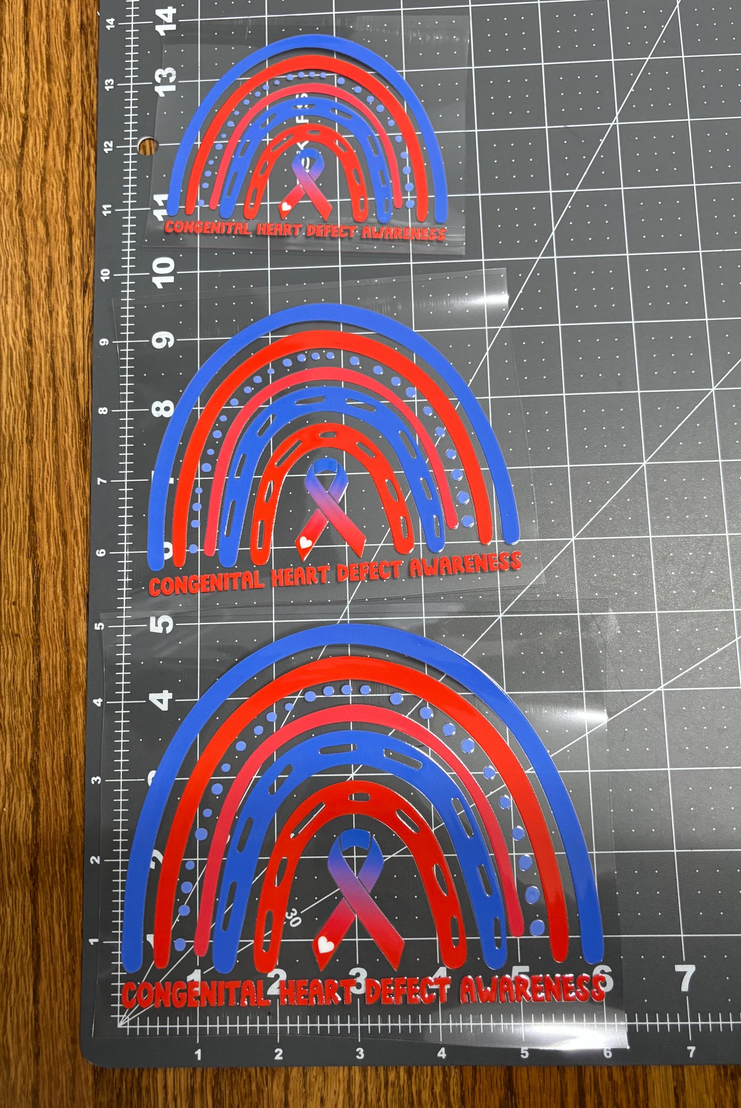 Congenital Heart Defect Awareness Rainbow Car Decal