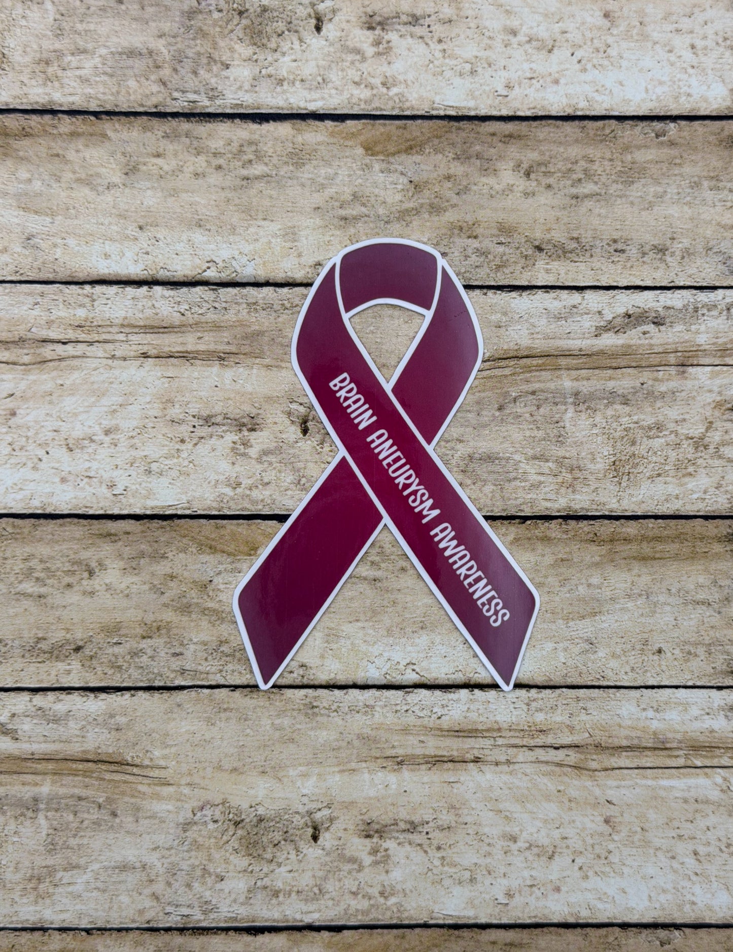 Brain Aneurysm Awareness Ribbon Sticker or Magnet