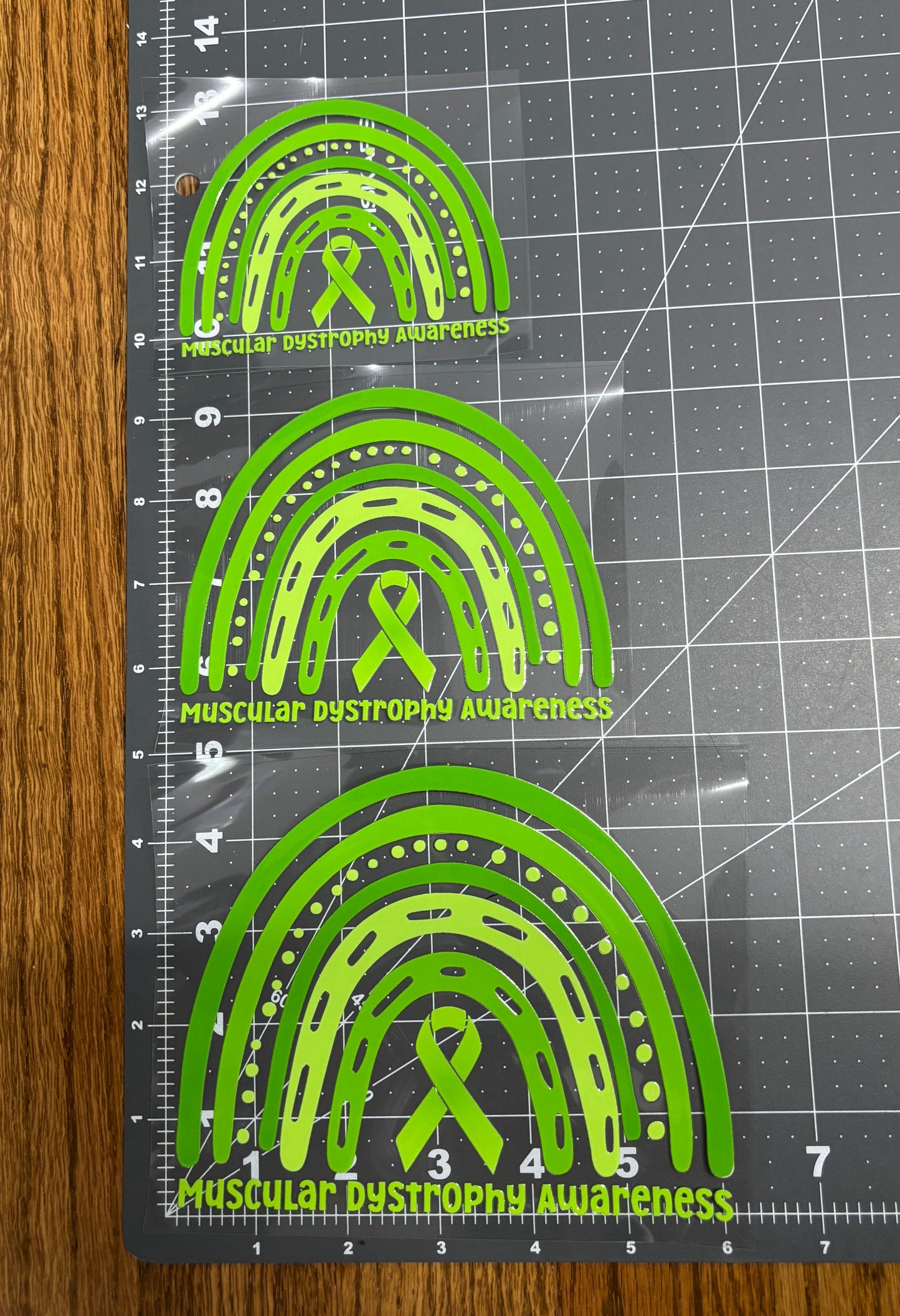 Muscular Dystrophy Awareness Rainbow Car Decal