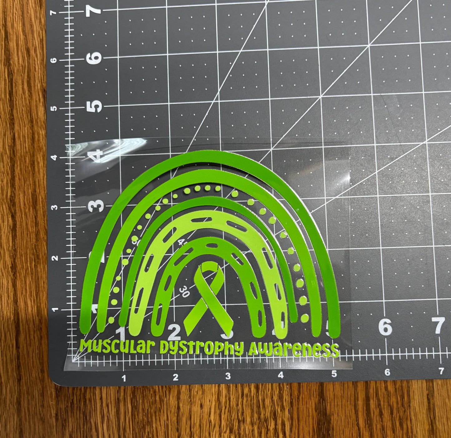 Muscular Dystrophy Awareness Rainbow Car Decal