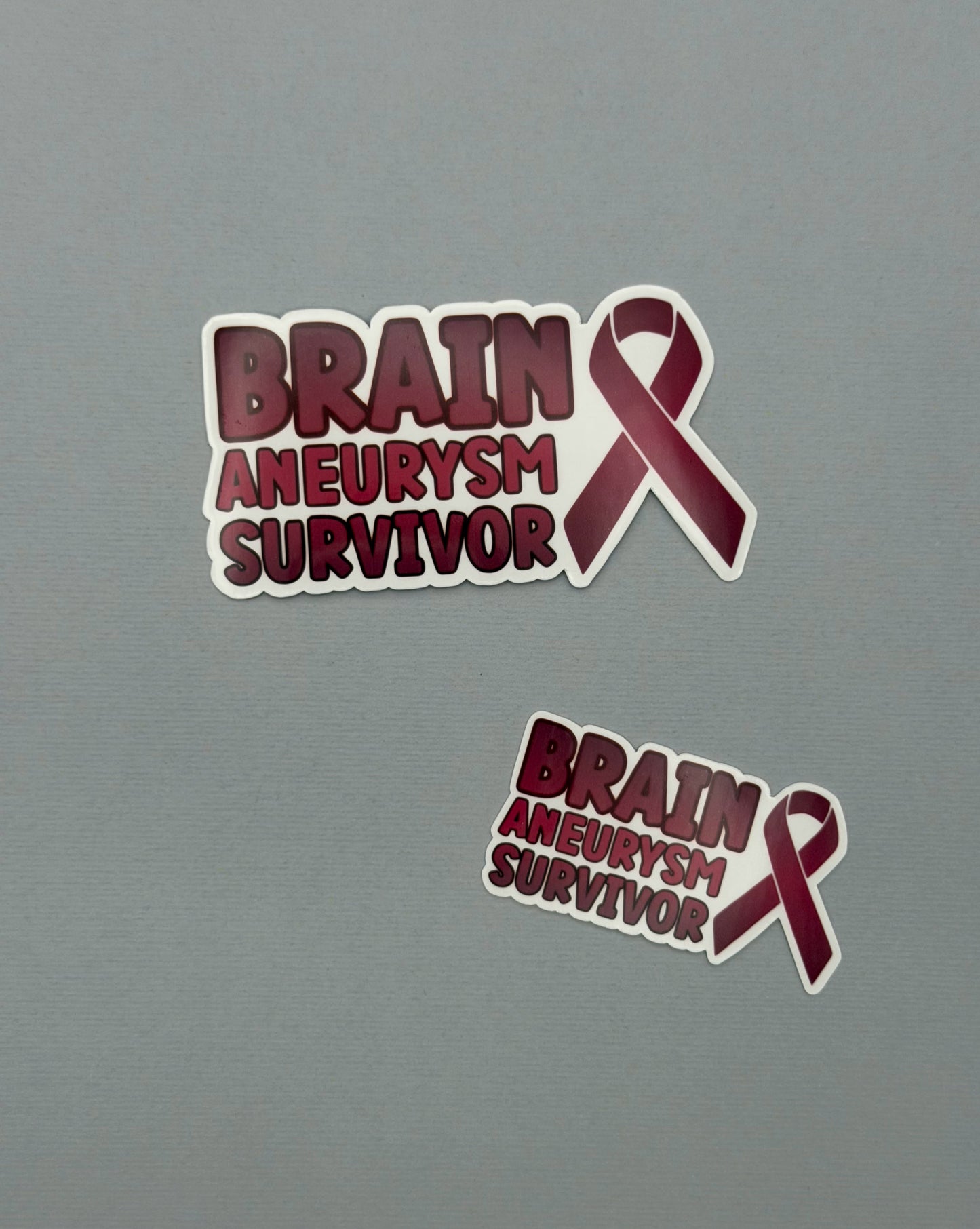 Brain Aneurysm Survivor with Ribbon Sticker or Magnet